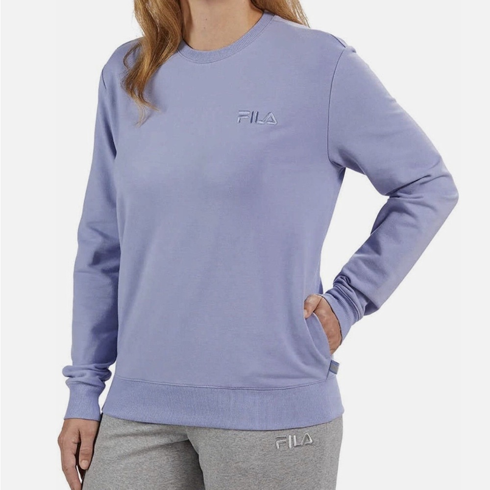NWT Fila Women's French Terry Long Sleeve Sweatshirt Purple - size M